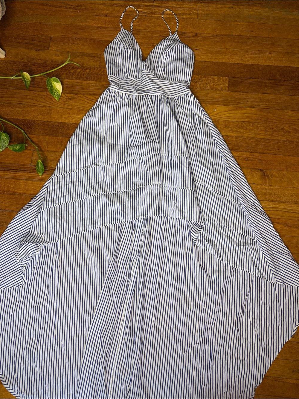 privy Navy and White Striped Spaghetti Strap Maxi Dress